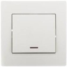 Выключатель одноклавишный UP! (Underprice) One Plus с подсветкой кремовый 706-0303-111