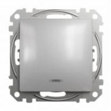 Выключатель одноклавишный Schneider Electric Sedna Design с подсветкой алюминий SDD113101L Коллекция Sedna Design Коллекция Sedna Elements Sedna Elements Имитация стекла. Sedna Elements Имитация камня. Sedna Elements Имитация металла. Sedna Elements Имита