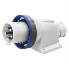 Вилка стационарная із заземленням Gewiss IP67 2P+E 63A 230V 6H серый с синим GW61448