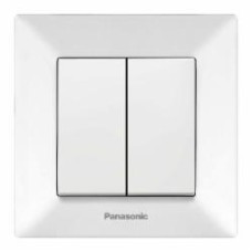 Выключатель двухклавишный двухклавишный Panasonic Arkedia Slim белый 480100189