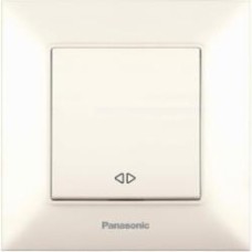 Выключатель одноклавишный перекрестный перекрестный одноклавишный Panasonic Arkedia Slim кремовый 480100202