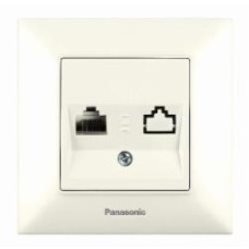 Розетка компьютерная Panasonic Arkedia Slim RJ45 CAT5e кремовый 480200230