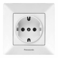 Розетка с заземлением Panasonic Arkedia Slim IP20 белый 480200285