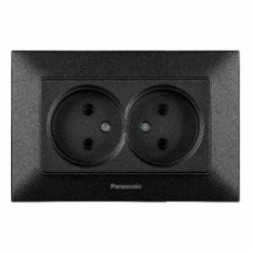 Розетка двойная бытовая без заземления Panasonic Arkedia Slim IP22 480200275