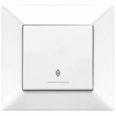 Выключатель проходной одноклавишный Viko Meridian с подсветкой белый 90970063-WH