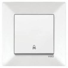 Кнопка звонка реверсивный одноклавишный Viko Meridian без подсветки белый 90970006-WH