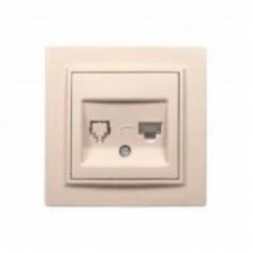 Розетка компьютерная без заземления ElectroHоuse Enzo Enzo без крышки слоновая кость EH-2197