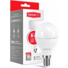Лампа светодиодная Maxus F 6 Вт G45 матовая E14 220 В 3000 К 1-LED-543