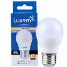 Лампа светодиодная Luxray 9 Вт G45 мягкая белая E27 220 В 3000 К LX430-A45-2709