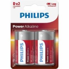 Батарейка Philips Power Alkaline D (R20, 373) 2 шт. (LR20E2B/10)