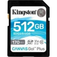 Карта памяти Kingston microSDXC 512 ГБ Class 10UHS-I (SDG3/512GB)