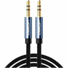 Кабель UGREEN AV112 3.5mm Male to 3.5mm Male Cable Gold Plated Metal Case with Braid 1 м Blue (10685)