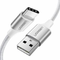Кабель UGREEN US288 USB 2.0 to USB Type-C Cable Nickel Plating Aluminum Braid 3A 2 м white (60133)