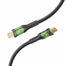 Кабель Promate TransLine-Ci USB-C to Lightning 27W Power Delivery 1,2 м черный (transline-ci.black)