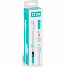 Кабель ColorWay Type-C - Type-C (TPE) (PD Fast Charging 60W) 3.0А 1 м белый (CW-CBPDCC055-WT)