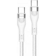 Кабель ColorWay Type-C - Type-C (braided nylon) (PD Fast Charging 240W) 5А 1 м белый (CW-CBPDCC065-WT)