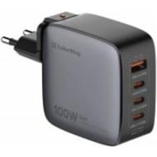 Сетевое зарядное устройство ColorWay Power Delivery GaN (USB-A + 3USB TYPE-C) (100W)