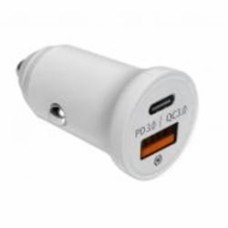 Адаптер автомобильный Piko CC-302QP (USB A+USB C/20W) белый