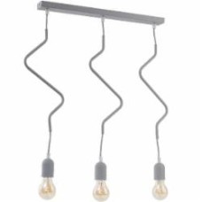 Подвес TK Lighting Zigzag 3x60 Вт E27 серый 2438