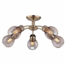 Люстра потолочная Candellux GLIVA 5x60 Вт E27 латунь/патина 35-56603