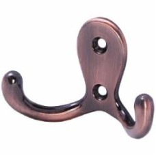 Крючок мебельный Larvij LK0201CU двойной стандартный медный