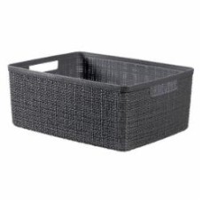 Корзина для хранения пластиковая Curver 245713 Jute М 12 л темно-серый 150x360x280 мм