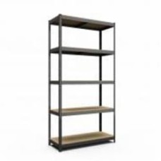 Стеллаж металлический Меткас Стандарт 1800x1200x400 мм антрацит ДСП полки 5 шт. краска