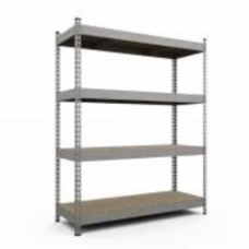 Стеллаж металлический Меткас Титан 1800x1800x700 мм оцинкованный ДСП полки 4 шт. цинк