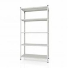 Стеллаж металлический Меткас Кронос 1800x900x600 мм белый глянец металл полки 5 шт. краска