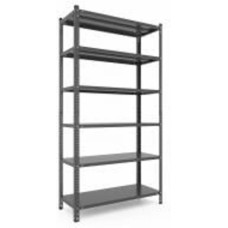 Стеллаж металлический Меткас Кронос 2200x1000x500 мм антрацит металл полки 6 шт. краска