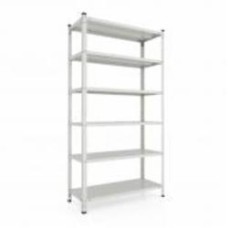 Стеллаж металлический Меткас Кронос 2200x1000x500 мм белый глянец металл полки 6 шт. краска