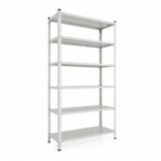 Стеллаж металлический Меткас Кронос 2200x1000x600 мм белый глянец металл полки 6 шт. краска