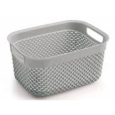 Корзина Ucsan Plastik DROP прямоугольная 162009.2 3,3 л серый металлик