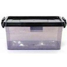 Контейнер с крышкой Asude Plastic ASD142-F 10 л темный прозрачный 160x375x250 мм