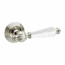 Ручка на розетке Fimet 106p-269 f21 michelle flower r ф/з никель/фарфор