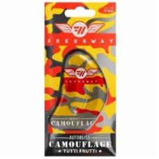 Ароматизатор подвесной FRESHWAY Camouflage AutoBliss Tutti Frutti (Тутти Фрутти) 8 мл