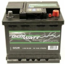 Аккумулятор автомобильный GIGAWATT 52Ah 470A 12V «+» справа (GW 0185755200)