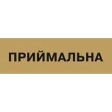 Табличка Приемная 250х80 мм латунь