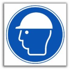 Табличка Работать в защитной каске 250 мм
