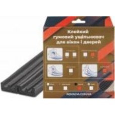 Уплотнитель E-образный Новация 9 x 4 мм 6 м черный