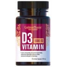Витамины Голден-Фарм D3 Голден-Фарм 1000 МЕ 150 мг 90 желатиновых капсул Витамины Голден-Фарм D3 Голден-Фарм 1000 МЕ 150 мг 90 желатиновых капсул