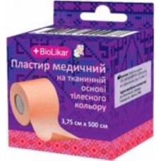 BioLikar Пластырь на тканевой основе телесного цвета в катушке 3,75 х 500 см 1 шт.