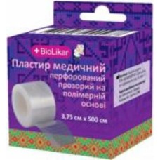 BioLikar Пластырь перфорированный прозрачный на полимерной основе 3,75 х 500 см 1 шт.