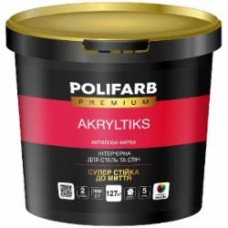 Краска акриловая Polifarb Акрилтикс мат белый 7 кг