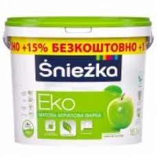 Краска акриловая водоэмульсионная Sniezka Sniezka Eko мат белый 10 л 14 кг
