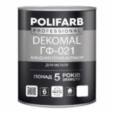 Эмаль Polifarb DekoMal ГФ-021 серый глянец 0,9 кг