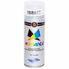 Лак MONARCA аэрозольный прозрачный глянец 520 мл 270 г Лак MONARCA аэрозольный прозрачный глянец 520 мл 270 г
