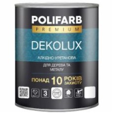 Эмаль Polifarb алкидно-уретановая DekoLux белый глянец 0,7 кг
