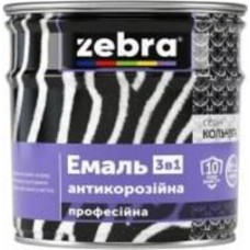 Эмаль ZEBRA 3 в 1 серия Кольчуга 18 темно-серый глянец 2 кг