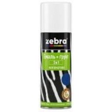 Эмаль-грунт ZEBRA 2 в 1 90 черный полумат 400 мл